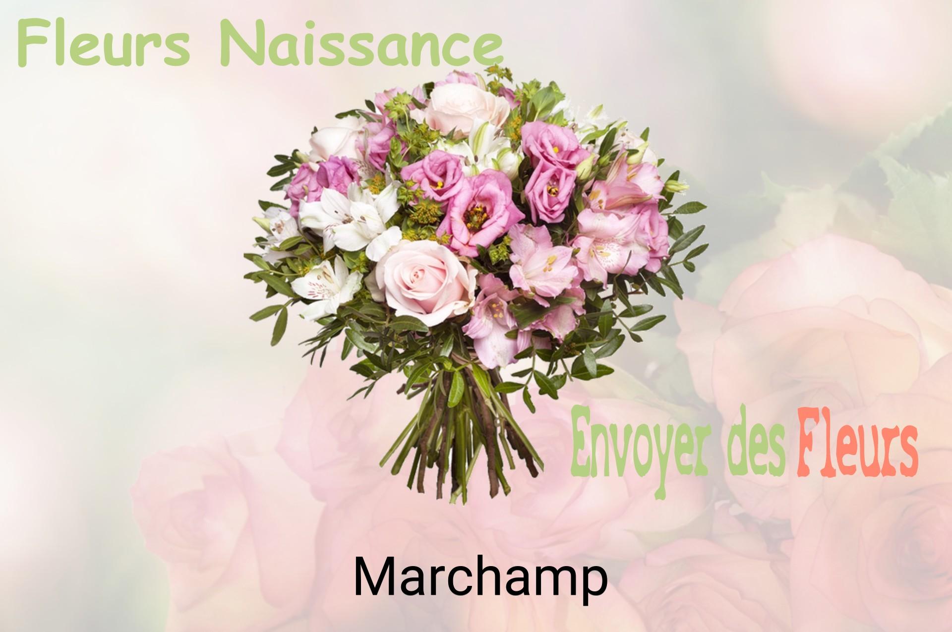 Bouquet de fleurs de naissance livré à Marchamp